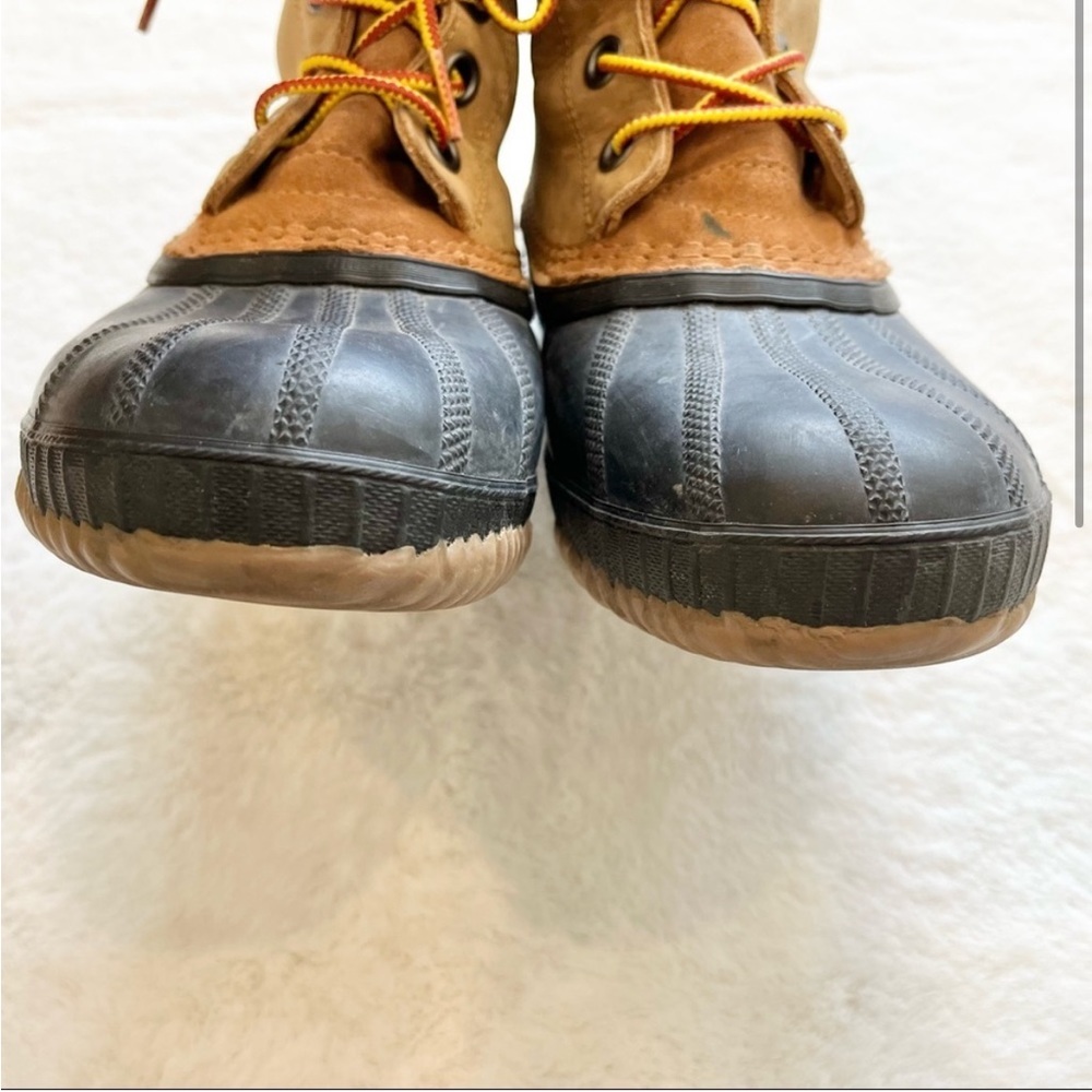 SOREL Mens Cheyanne Lace Snow Boot-Chipmunk/Black MENS Size 6 Womens 8 - Picture 3 of 8